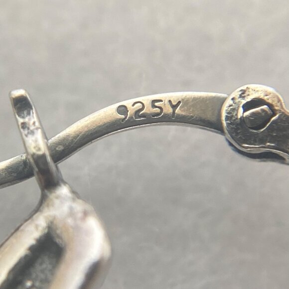 Sterling Silver 925 1" Scrollwork Bali Style Chunky Hoop Earrings Hinged Post - Picture 9 of 16